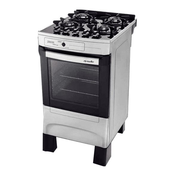 COCINA MUELLER 4H PIACERE VETRO INOX E/E REF1247