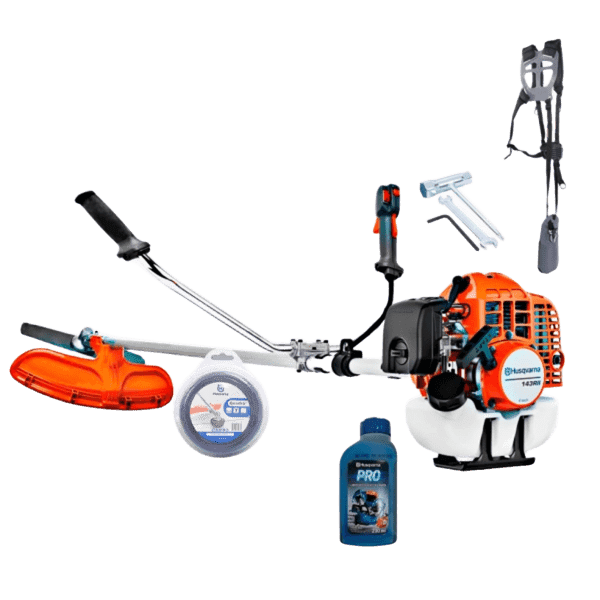 DESMALEZADORA HUSQVARNA 2.1HP 143RII USO PROFESIONAL + ARNES+ ACEITE+ LENTES