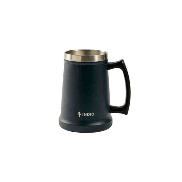 CHOPERA INDIO 500ML ACERO INOX NEGRO