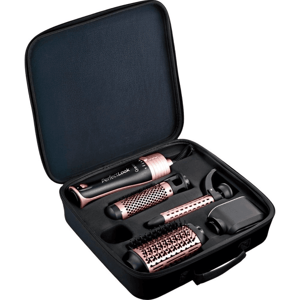 KIT DE CEPILLO SECADOR QUANTA PERFECTLOOK QTKCS7001 4-1 1300W ROSA/NEGRO