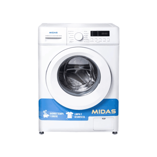 LAVARROPAS AUTOMATICA MIDAS CELESTE FRONTAL 6KG BLANCO