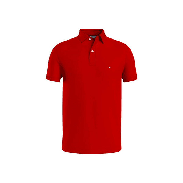 Remera p/caballero Tommy Hilfiger lisa c/cuello  slim red