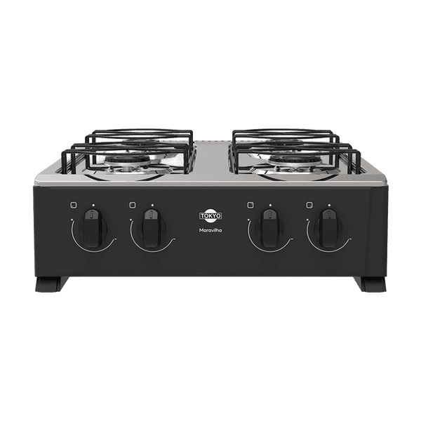 COCINA A GAS TOKYO DE MESA MARAVILHA 4H NEGRO MESADA INOX COTOMLN