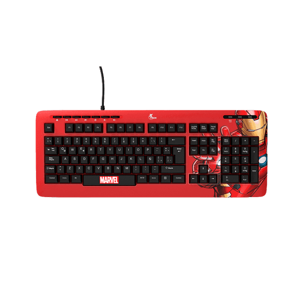 TECLADO XTECH USB XTK-M401IM IRON MAN ESP/ROJO/MULTIMEDIA PSJ