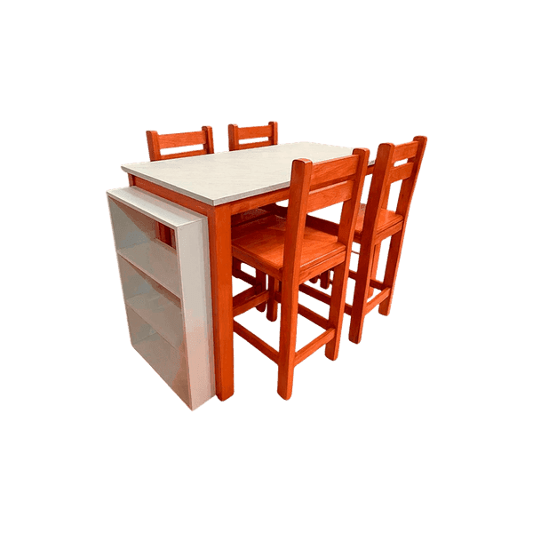 JUEGO DE COMEDOR DE 4 SILLAS FLORENCIA CBC MUEBLES