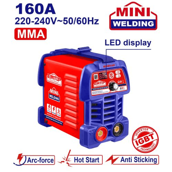 SOLDADOR INVERTER EMTOP MMA IGBT 15-160A EWDEM1641