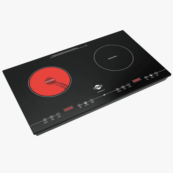 PLACA DUAL VITRO TOKYO TOKDUALI 2ZONAS 1 INDUCC 1 INFRARROJO T3038