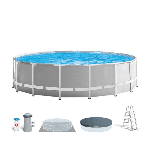PISCINA INTEX C/ ESTRUCTURA METÁLICA 4,57M X 1,22M DE 16.805 LITROS KIT Y FILTRO C1000 TIPO H 6941057408576 I28242