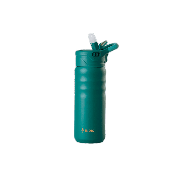 HOPPY ACERO INOX INDIO TAPA PUSH C/PICO 530ML- VERDE