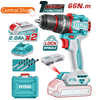 TALADRO DE IMPACTO PERCUTOR A BATERIA TOTAL 20V 66NM COMPACTO BL-2BAT/CAR- TIDLI20668