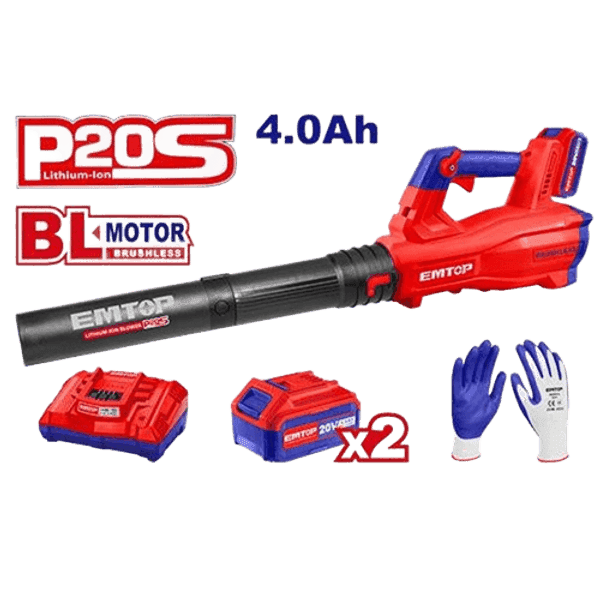 SOPLADOR INDUSTRIAL EMTOP BL+ 2X BATERIA 20V 4AH ELAB204282