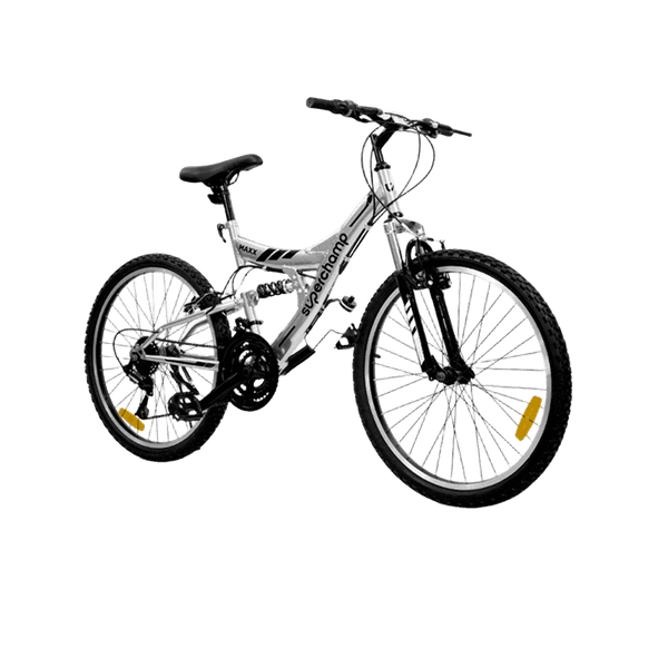 BICICLETA SUPERCHAMP  24 MAXX DOBLE SUSP PLATA