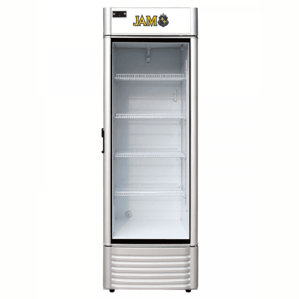 EXHIBIDORA JAM 380LTS CERVECERA XLD-380WG BC -6º A 0ºC, ILUMINACION LED LATERAL COD.11309