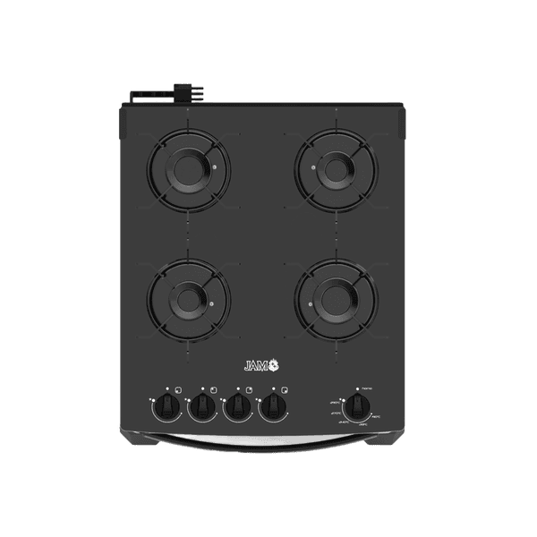 COCINA JAM EVA 4H A GAS TOP GLASS MESADA DE VIDRIO NEGRO COD11902