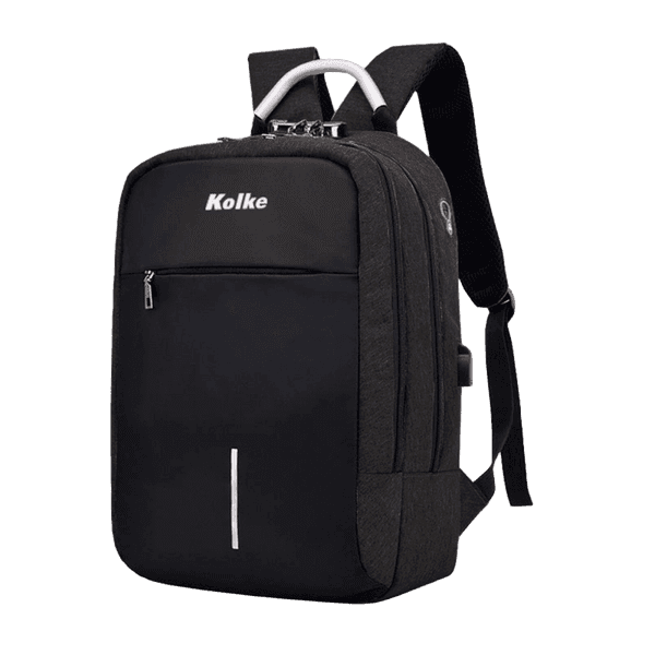 MOCHILA KOLKE ANTI-ROBO CON CANDADO KVM-338  GRIS OSCURO