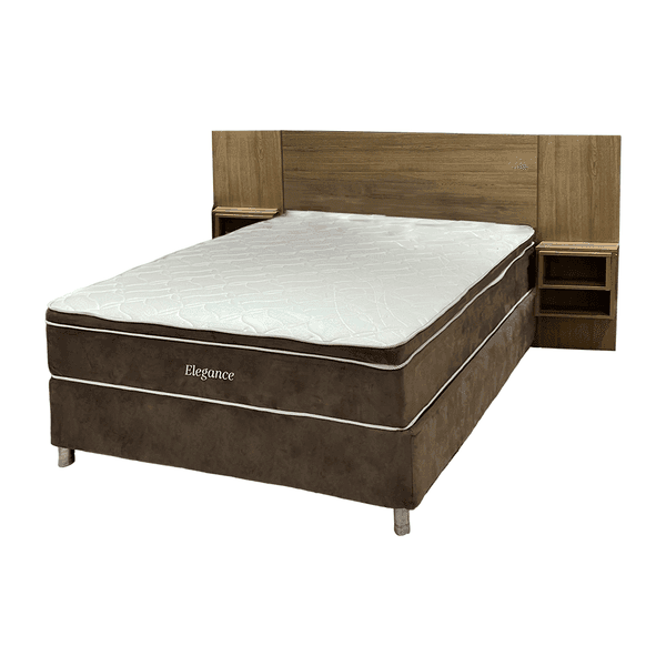 JUEGO DE SOMMIER COMPLETO COBRASA ELEGANCE 160X200 MARRON