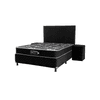 JUEGO DE SOMMIER COMPLETO SUPERSPUMA ESENCIAL TOP 140X190 NEGRO