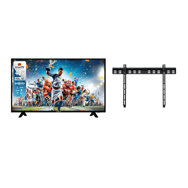 Tv led enxuta smart 40´´ fhd android 7.1 ledenx40s2k + soporte unique fijo para tv de 32" a 65" rc-2ge 80541