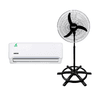 Combo aire goodweather 12,000 +ventilador de pie Cobrasa 24" 3vel negro 147w