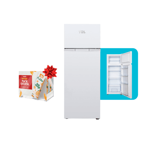 Heladera Tcl 300 lts + pack de jugo frutika de regalo