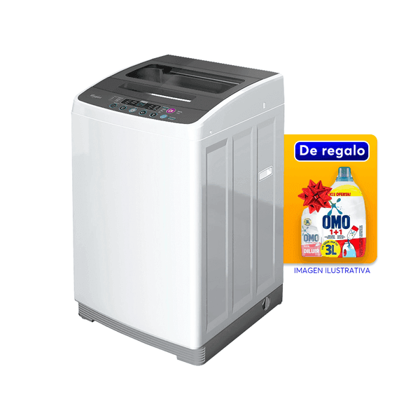 Lavarropas Whirlpool wwi08bw 8.5kg carga sup blanco 720rpm + kit lavado omo