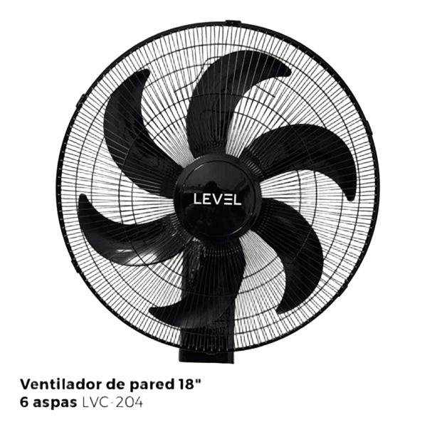 VENTILADOR DE PARED 18" 6 ASPAS 3 VELOCIDADES LEVEL