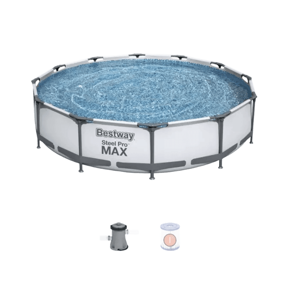 PISCINA BESTWAY REDONDA 6.473 LTS C/ESTRUCTURA METALICA366 X 76 CM STEEL PRO MAX REF 56416 11349
