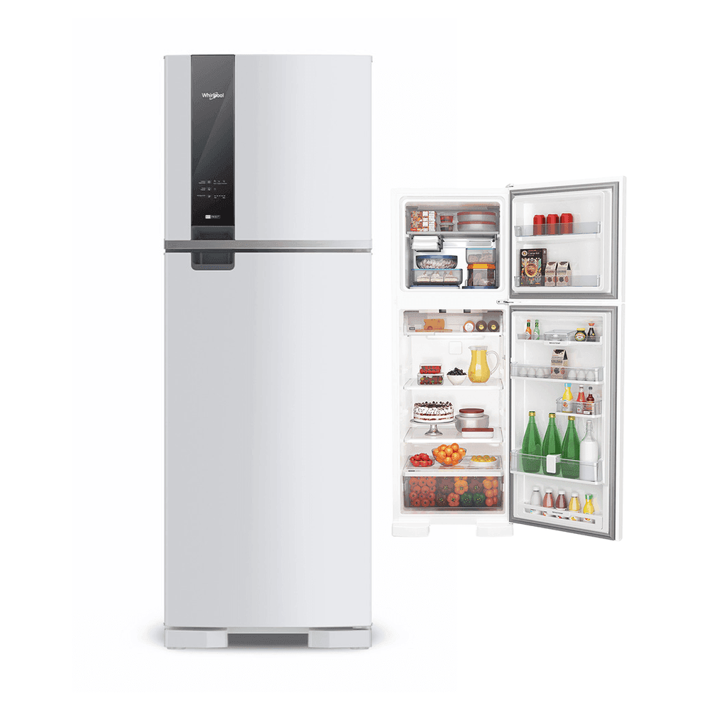 HELADERA WHIRLPOOL 400/375LTS F/S WRM45BB PANEL TOUCH BLANCO W492 25572